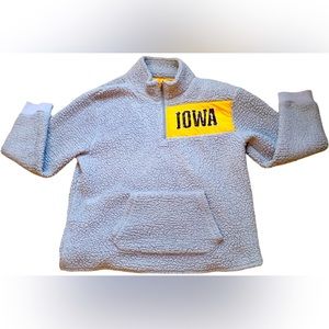 Iowa Hawkeyes 1/4 Zip Sherpa Pullover Sweater